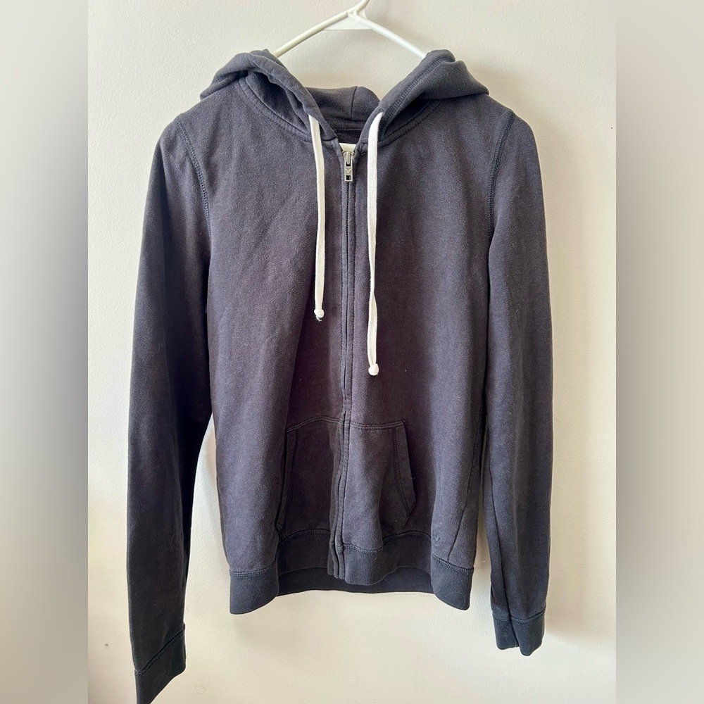 American Eagle Outfitters Women Black  Zip-Up Hoodie